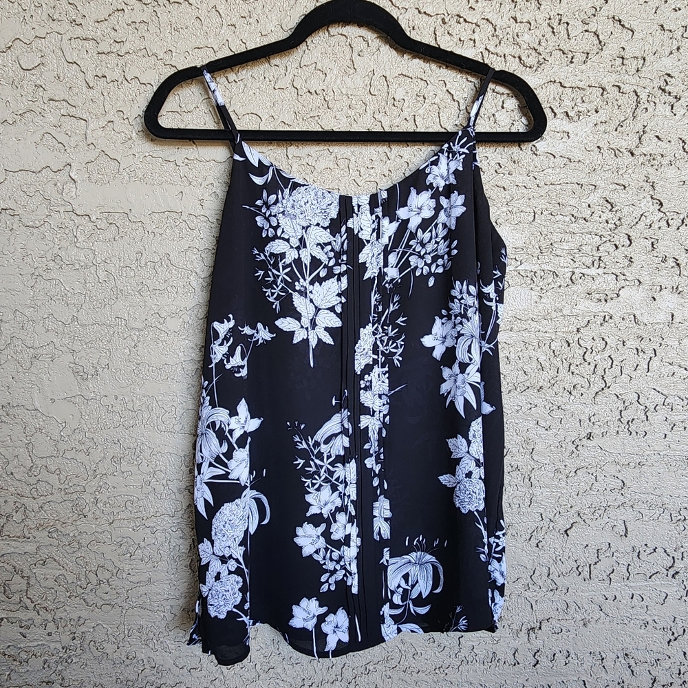 Banana Republic Floral Black and White Women's Top